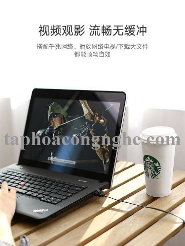 Ugreen 60818 15M màu Đen Cáp mạng LAN cat6 Đầu bấm kim loại NW101 30060818